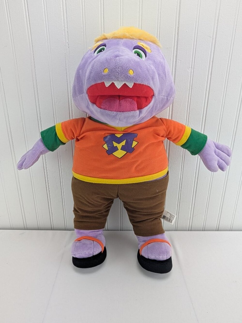 Chuck E Cheese Mr Munch Plush 22" Large Stuffed Animal Purple Showbiz Pizza